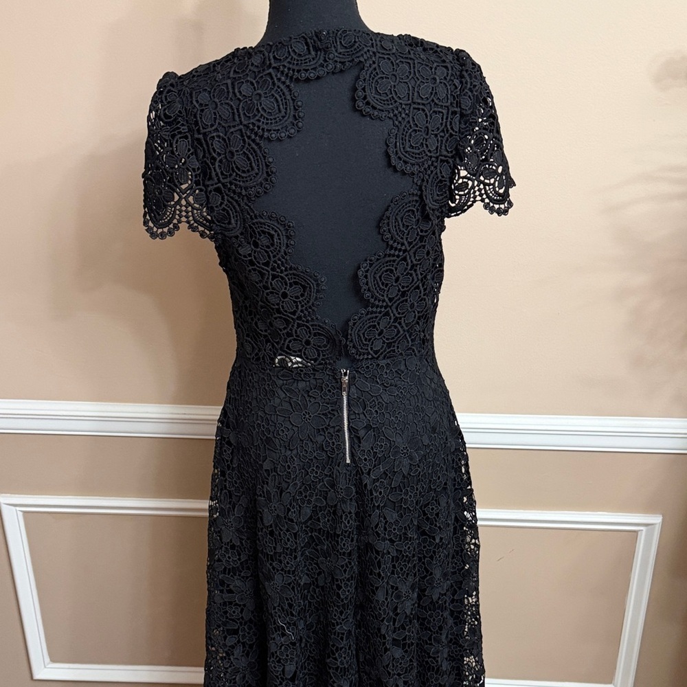 Just Me Black Lace Midi Dress - Picture 9 of 11
